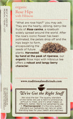 TRADITIONAL MEDICINALS: Tea Rose Hips Hibiscus Organic, 16 bg