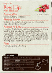 TRADITIONAL MEDICINALS: Tea Rose Hips Hibiscus Organic, 16 bg