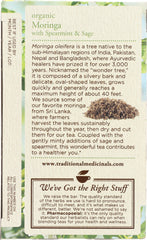 TRADITIONAL MEDICINALS: Tea Moringa With Spearmint Sage, 16 bg