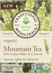 TRADITIONAL MEDICINALS: Tea Mountain With Lemon Balm Organic, .85 oz