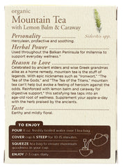 TRADITIONAL MEDICINALS: Tea Mountain With Lemon Balm Organic, 16 bg