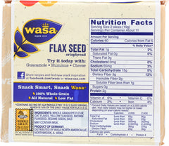 WASA: Flax Seed Crispbread, 7.6 oz