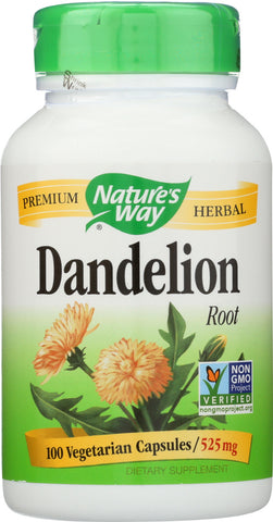 NATURES WAY: Dandelion Root 525 mg, 100 Veg Capsules