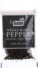 BADIA: Whole Black Pepper, 0.5 oz