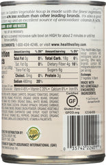 HEALTH VALLEY: Organic 14 Garden Vegetable Soup 40% Less Sodium, 15 Oz