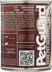 PETGUARD: Beef, Vegetables and Wheat Germ Dinner Canned Dog Food, 13.2 oz