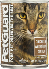 PETGUARD: Chicken and Wheat Germ Dinner Canned Cat Food, 13.2 oz