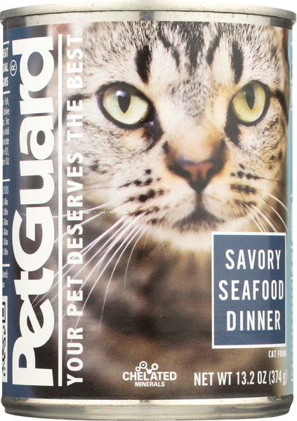 PETGUARD: Savory Seafood Dinner Canned Cat Food, 13.2 oz