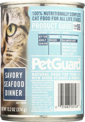 PETGUARD: Savory Seafood Dinner Canned Cat Food, 13.2 oz