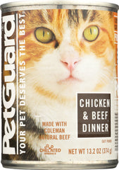 PETGUARD: Chicken and Beef Dinner Canned Cat Food, 13.2 oz