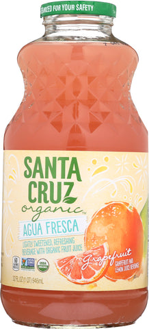 SANTA CRUZ: Fresca Agua Grapefruit Organic, 32 oz