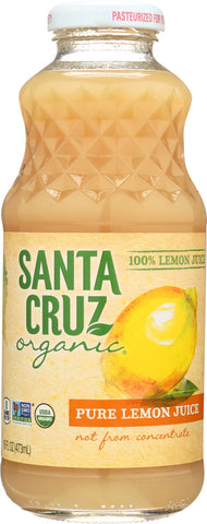 SANTA CRUZ: Organic Pure Lemon Juice, 16 Oz