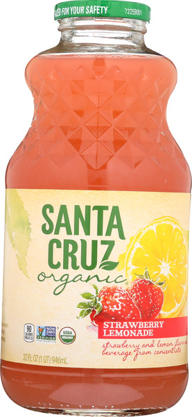 SANTA CRUZ: Organic Strawberry Lemonade Juice, 32 Oz