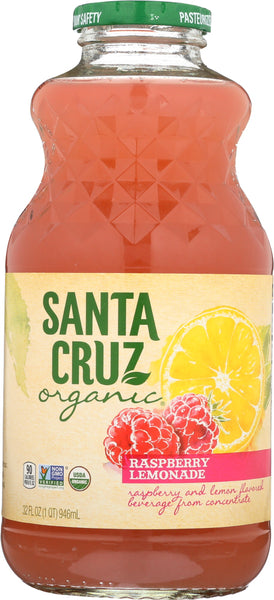 SANTA CRUZ: Organic Raspberry Lemonade Juice, 32 Oz