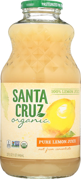 SANTA CRUZ: Organic Pure Lemon Juice, 32 oz