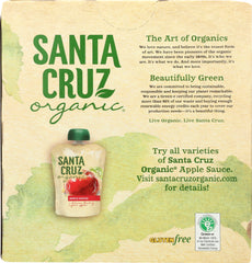 SANTA CRUZ ORGANIC: Apple Sauce 4x3.2oz Pouches, 12.8 Oz