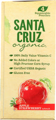 SANTA CRUZ ORGANIC: Apple Strawberry Sauce 4x3.2oz Pouches, 12.8 oz