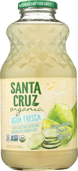 SANTA CRUZ ORGANIC: Agua Fresca Cucumber Lime, 32 oz