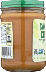 SANTA CRUZ: No Stir Crunchy Dark Roasted Peanut Butter Spread, 16 oz