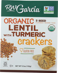 RW GARCIA: Organic Lentil with Turmeric Crackers, 5.5 oz