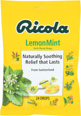 RICOLA: Natural Herb Throat Drops Lemon Mint, 24 pc