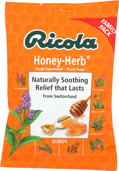 RICOLA: Cough & Throat Drops Honey, 50 pc