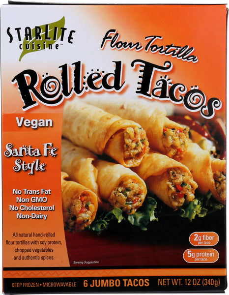 STARLITE CUISINE: Vegan Santa Fe Style Rolled Tacos, 12 oz