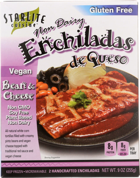 STARLITE CUISINE: Vegan Enchiladas de Queso, 9 oz