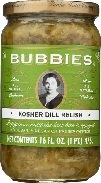 BUBBIES: Kosher Dill Relish, 16 oz