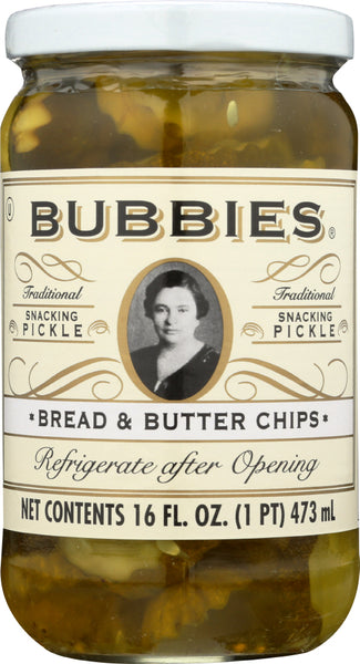 BUBBIES: Pickle Bread and Butter Chips, 16 oz