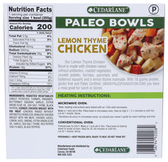 CEDARLANE: Paleo Bowls Lemon Thyme Chicken, 9 oz