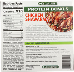 CEDARLANE: Entree Chick Shawarma Bowl, 10 oz