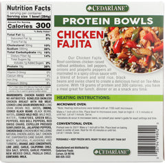 CEDARLANE: Entree Chicken Fajita Bowl, 10 oz