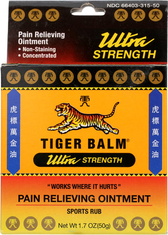 TIGER BALM: Sports Rub Pain Relieving Ointment Ultra Strength Non-Staining, 1.7 oz