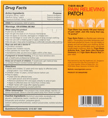 TIGER BALM: Pain Relieving Patch, 5 Patches