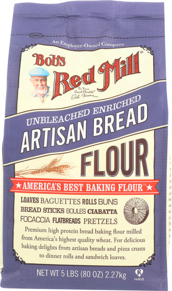 BOB'S RED MILL: Unbleached Enriched Artisan Bread Flour, 5 lb