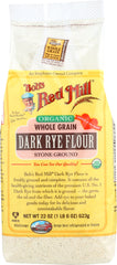 BOBS RED MILL: Organic Whole Grain Dark Rye Flour, 22 oz