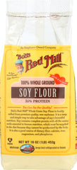 BOBS RED MILL: Whole Ground Soy Flour, 16 oz