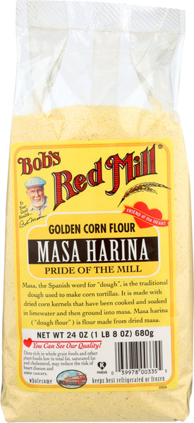 BOBS RED MILL: Golden Masa Harina Corn Flour, 24 oz