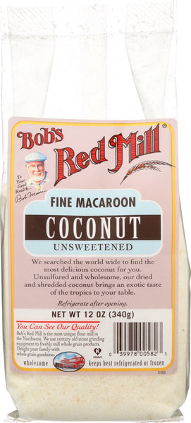 BOB'S RED MILL: Fine Macaroon Coconut Unsweetened, 12 oz