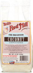 BOB'S RED MILL: Fine Macaroon Coconut Unsweetened, 12 oz