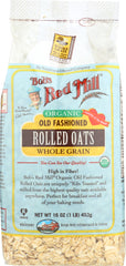 BOBS RED MILL: Organic Old Fashioned Rolled Oats, 16 oz