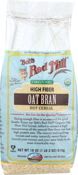 BOB'S RED MILL: Organic Oat Bran Hot Cereal, 18 oz