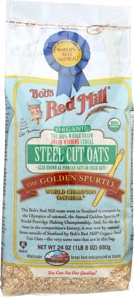 BOB'S RED MILL: Organic Steel Cut Oats, 24 oz