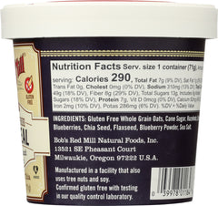 BOB'S RED MILL: Gluten Free Oatmeal Cup Blueberry and Hazelnut with Flax & Chia, 2.5 oz