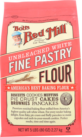 BOB'S RED MILL: Unbleached White Fine Pastry Flour, 5 lb