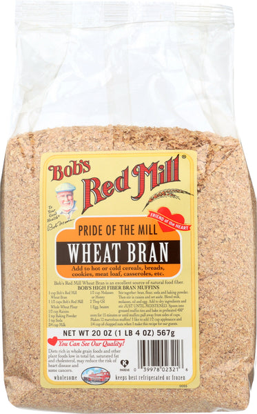 BOBS RED MILL: Wheat Bran, 20 oz