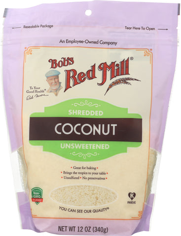 BOBS RED MILL: Shredded Coconut, 12 oz