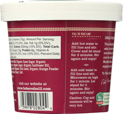 BOBS RED MILL: Organic Oatmeal Cup Cranberry Orange, 2.47 oz