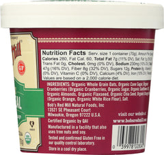 BOBS RED MILL: Organic Oatmeal Cup Cranberry Orange, 2.47 oz